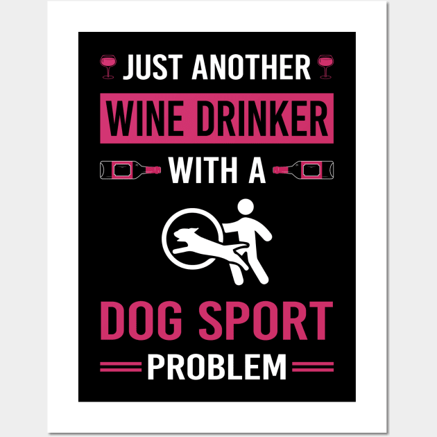 Wine Drinker Dog Sport Wall Art by Good Day